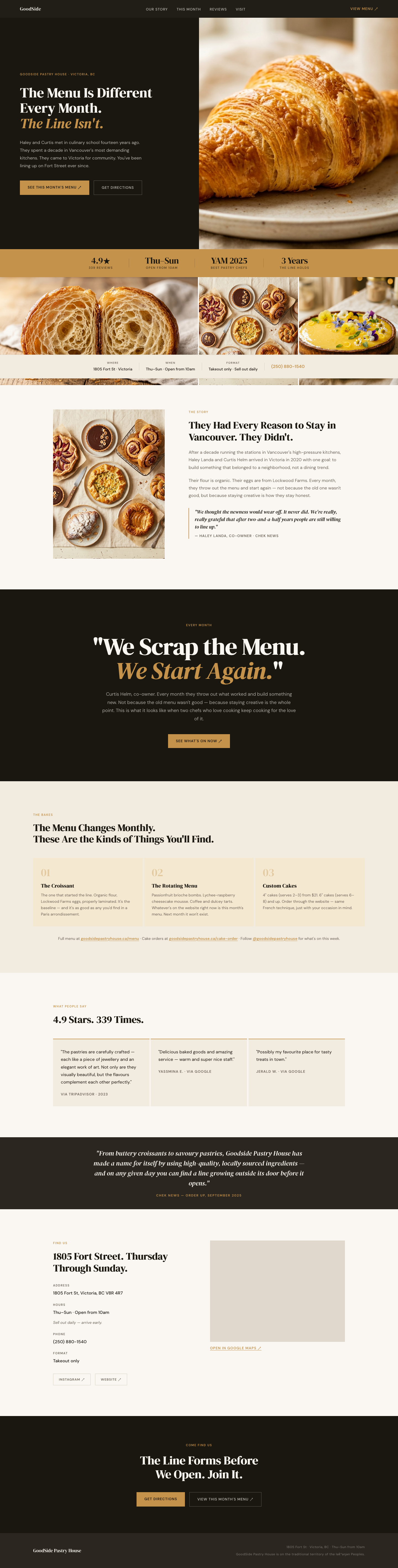 GoodSide Pastry House website